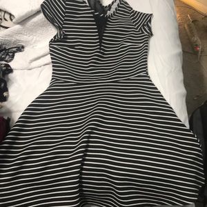 A line short sleeved dress